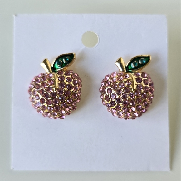 Jewelry - Sparkling Pink Apple Earrings